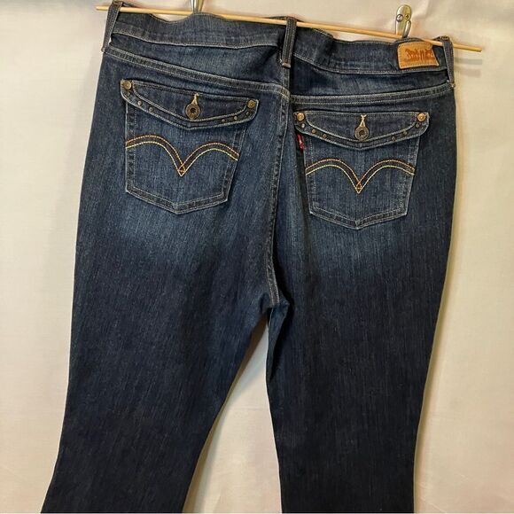 Levis Reworked Distressed Patchwork Jeans 515 Bootcut - Picture 10 of 11